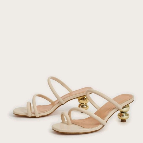 Toe loop heeled mules limited edition - Picture 2 of 8